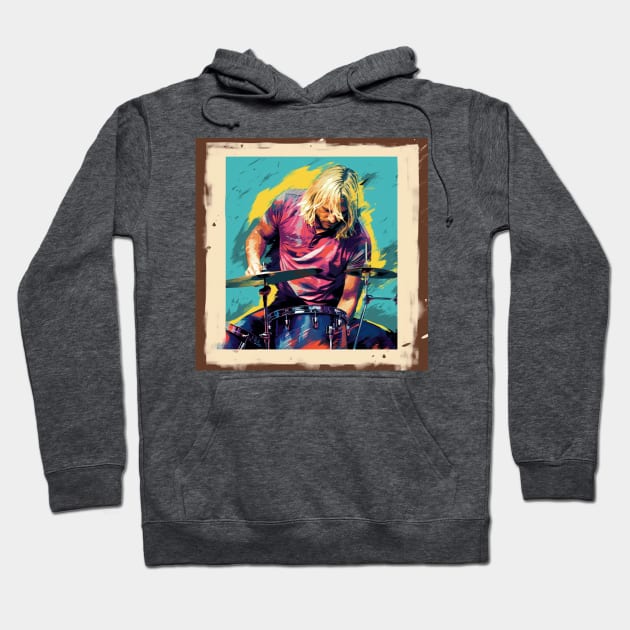 Another Drumming Portrait Hoodie by The Bark Side